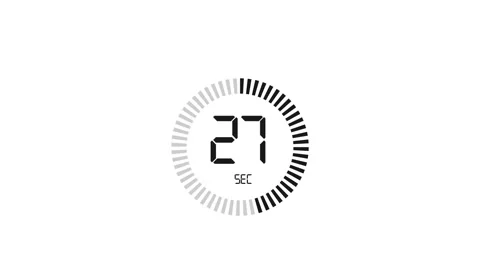The 60 second, stopwatch icon. Stopwatch icon in flat style, timer on on color Stock Footage 151539586