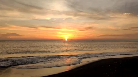 60 second video The sun sets on the coast of the city of Padang, West Sumatra 스톡 동영상 247333077