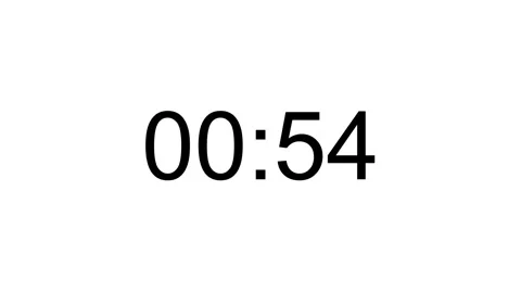 60 Seconds Clock Timer Countdown Landscape White Black Screen 库存影片 281790977