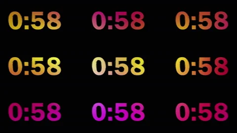 60 Seconds Countdown in 4k Video stock 154025312