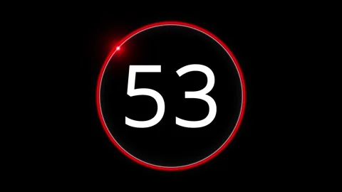 60 seconds countdown animation background Stock Footage 337736688