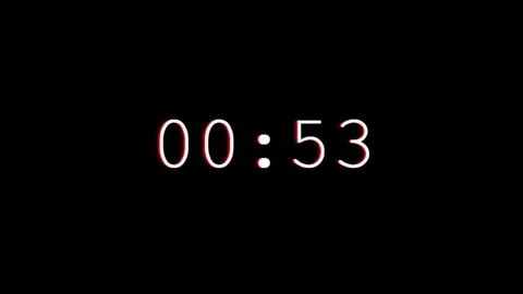 60 seconds countdown, glitch effect animation. 1 minute countdown, 4K resolution Stock Footage 282525492