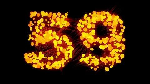 60 seconds Countdown - particles Stock Footage 70874709