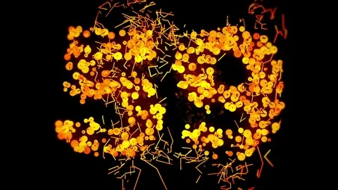 60 seconds Countdown - particles Stock-Footage 70887713