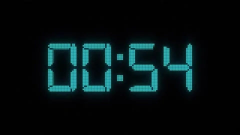 Digital Timer Clock Black Green - Stock Motion Graphics