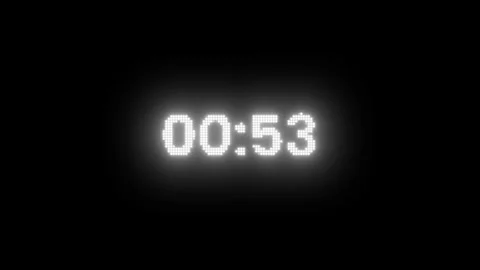 60 seconds digital engaging countdown timer animation Vídeos de archivo 329052287