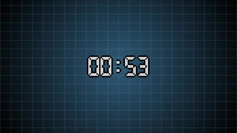 60 seconds digital engaging timer visuals countdown animation Vídeo Stock 329052288