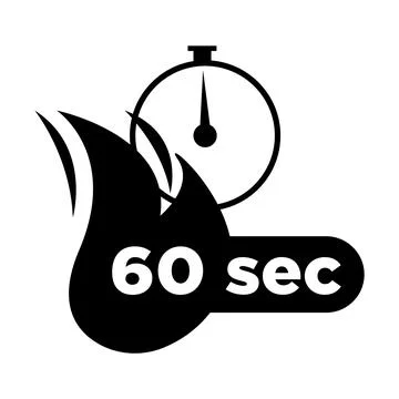 60 seconds icon on white Stock Illustration