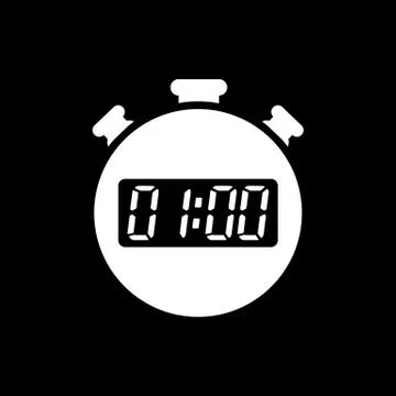 The 60 seconds, minutes stopwatch icon. Clock and watch, timer, countdown Illustrazione stock gratuita