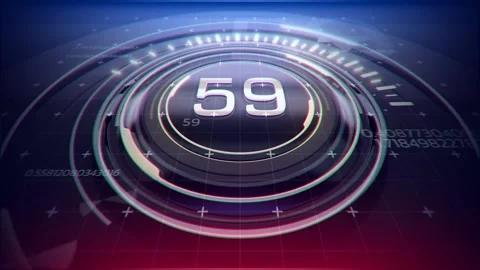 60 Seconds News Countdown Stock Footage