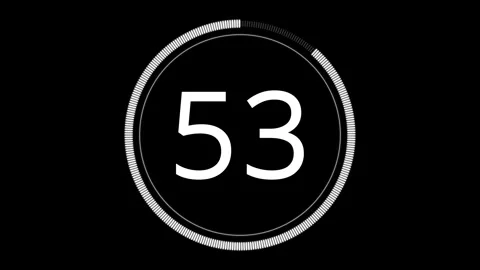 60 seconds time countdown clock animation Stock Footage 337450798
