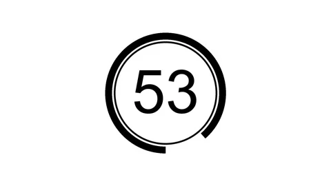 60 Seconds Timer Clock Countdown Landscape White Black Screen 库存影片 281793446