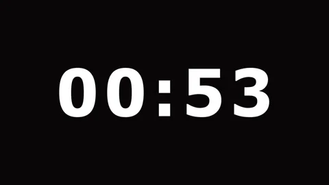 60 Seconds White Countdown Timer Animation Stock Footage 336249932