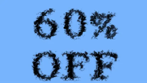 60% Off smoke text effect sky isolated background Stock Footage 139611823