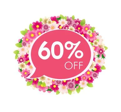 60 special offer template Illustrazione stock