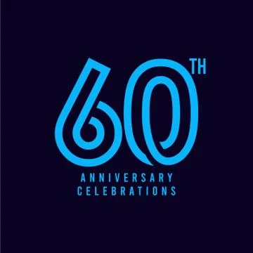 60 Th Anniversary Celebration Vector Template Design Illustration Stock Illustration