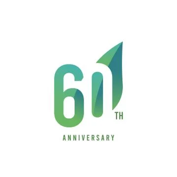 60 th Anniversary Logo Vector Template Design Illustration Illustrazione stock