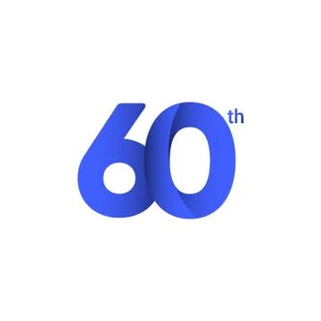 60 th Anniversary Vector Template Design Illustration Stock Illustration