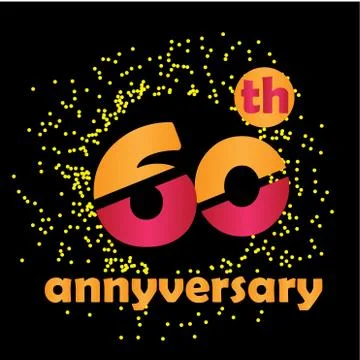 60 Year Anniversary Vector Template Design Illustration - Vector イラスト素材