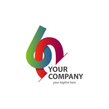 60 Year Anniversary Vector Template Design Illustration Stock Illustration