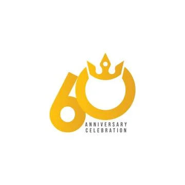 60 Years Anniversary Celebration Vector Template Design Illustration 스톡 일러스트
