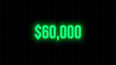 60000 dollar number counting animation finance growth motion Stock Footage 330539797