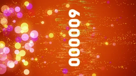 600k Vertical Video Counter on reaching subscribers, likes and etc. Video stock 135172159