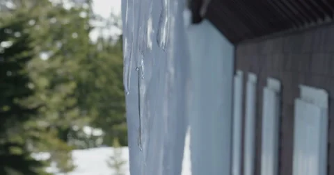 60FPS slow motion water droplets melting icicle ice sickles Red Dragon Camera 스톡 동영상 60058093