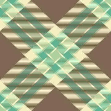 60s vector fabric seamless, decor pattern textile tartan. Random plaid text.. Stock Illustration