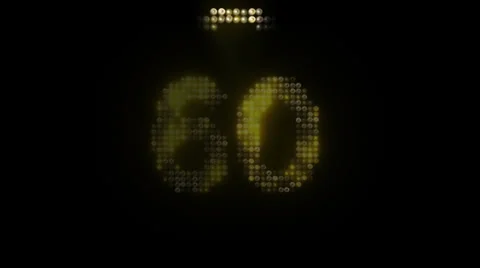 60SEC Countdown Stock Footage 33980007
