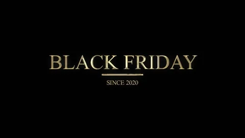 62 Animation Text Golden Motion Graphics Black Friday v1 Stock-Footage 135041504