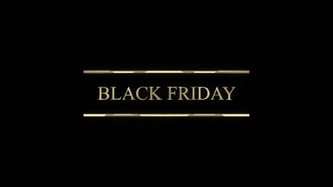 62 Animation Text Golden Motion Graphics Black Friday v8 库存影片 135041672