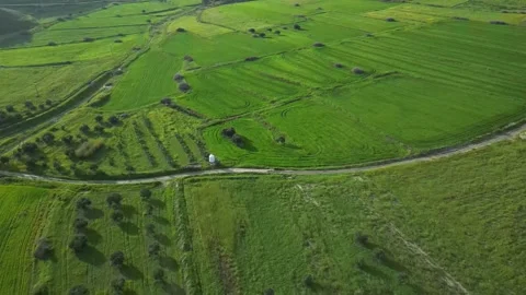 63. Landscape. Mountains, meadows and plains of Cyprus. Smooth movement in a Video stock 267860239