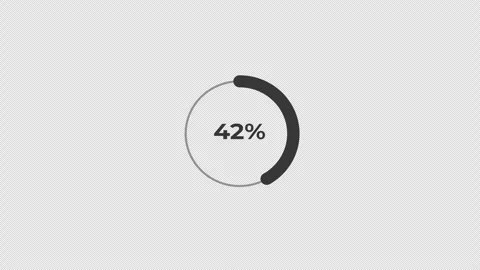 63 Percent Circular Pie Chart Animation 4K Stock Footage 339358137