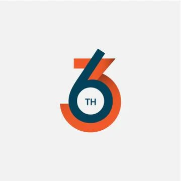 63 th Anniversary Vector Template Design Illustration Illustrazione stock