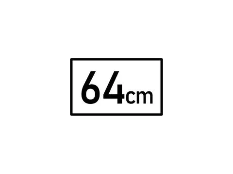 64 centimeters icon vector illustration, 64cm size Illustrazione stock