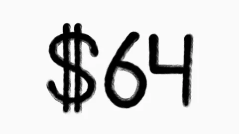 64 Dollar Hand Drawn Animation For Finance Currency Money Business Concept Stock Footage 306584146