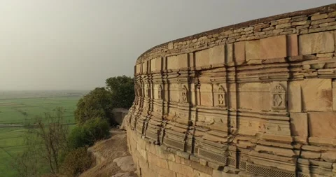 64 Yogini Temple -Drone View - Outer Circle Stock Footage 154863216