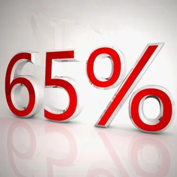 65 per cent Stock Illustration
