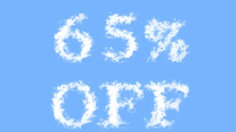 65% Off cloud text effect sky isolated background Stock Footage 139606612
