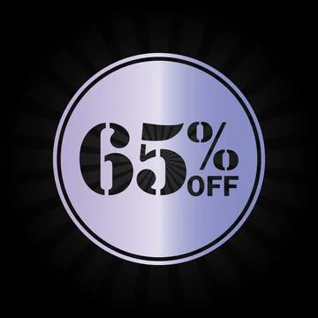 65% Off Discount Badge Stock-Illustration