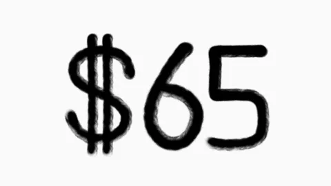 65 Dollar Hand Drawn Animation For Finance Currency Money Business Concept Stock Footage 306659430