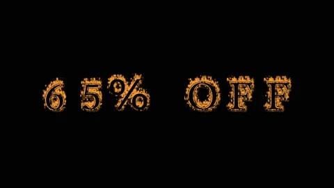 65% Off fire text effect black background Stock Footage 136066421