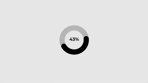 65 Percent Circular Pie Chart Animation Stock Footage 339366299