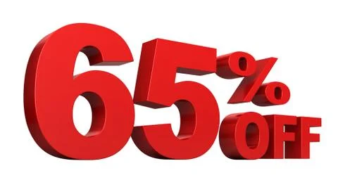 65 Percent Off Stock Illustration