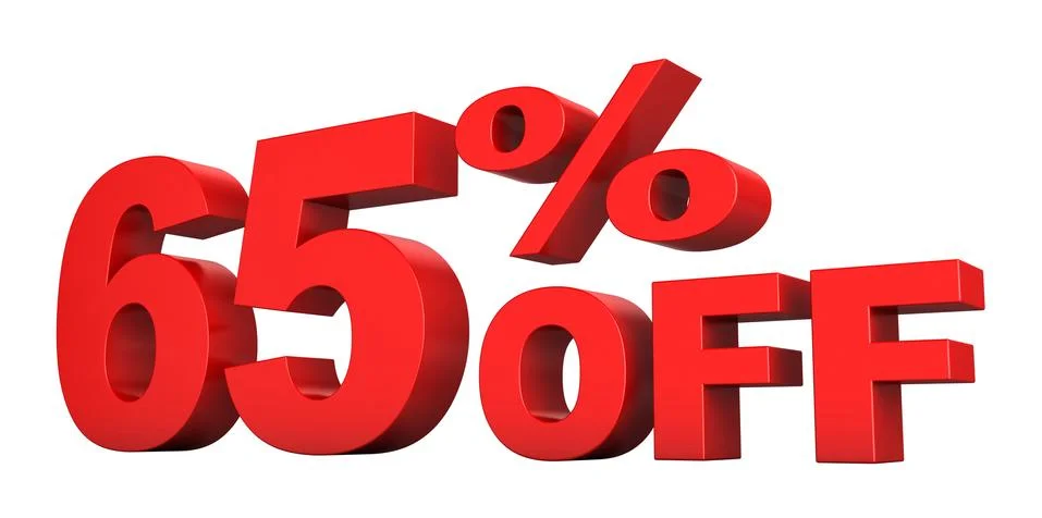 65 Percent Off Stock Illustration