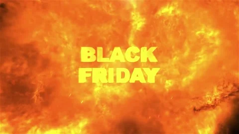 66 Animation Text Firewave Effect Black Friday 스톡 동영상 136168348