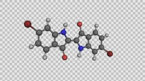 6,6-Dibromindigo molecule model rotating Stock Footage 66530349