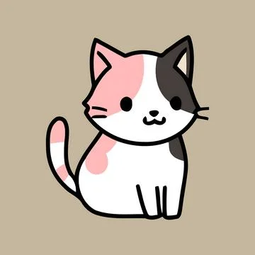 67. Cute Winking Calico Cat Cartoon Illustration Stock Illustration