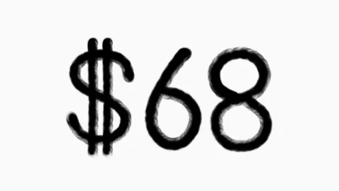 68 Dollar Hand Drawn Animation For Finance Currency Money Business Concept Stock Footage 306757042